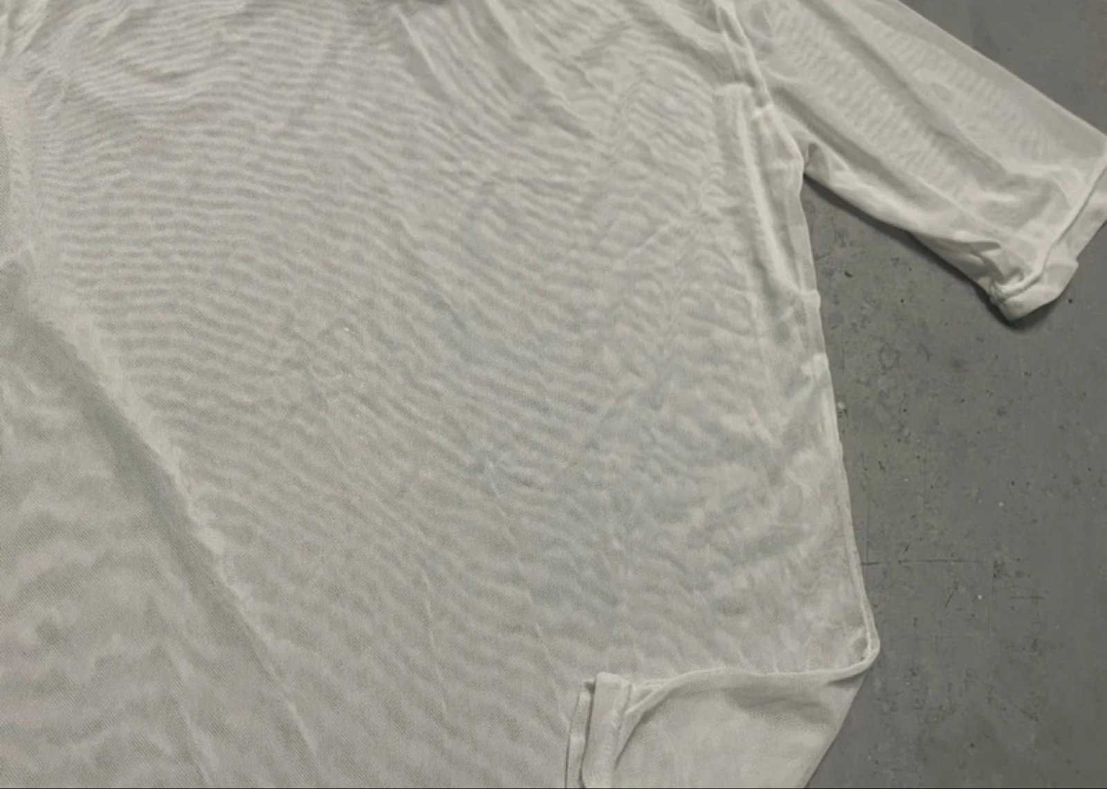 Camiseta de malha branca transparente – photo 11